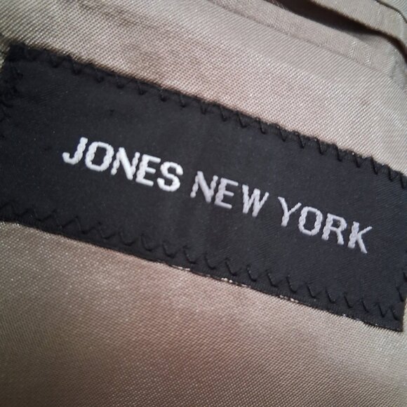 Vintage JONES NEW YORK 46T Houndstooth Tweed Sport Coat Wool Academia Blazer - Picture 9 of 15